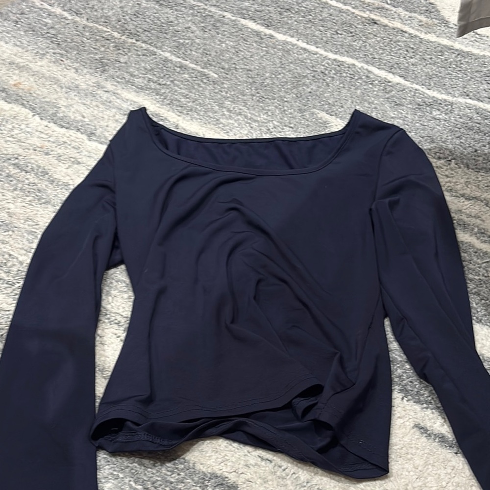 Elegant Navy Blue Women's Top